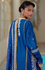 Luxury Lawn By Sobia Nazir Unstitched Lawn Embriodered 3 Piece Suit - SNLEL-8A- Summer Collection