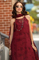 Noor Chikankari By Saadia Asad Unstitched Lawn Embroidered 3 Piece Suit - NSACKL-8A -  Summer Collection