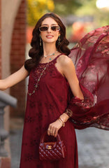 Noor Chikankari By Saadia Asad Unstitched Lawn Embroidered 3 Piece Suit - NSACKL-8A -  Summer Collection