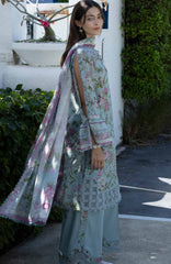 Santorini by Elaf Unstitched Lawn Printed 3 Piece Unstitched Suit - ELFSAN8A- Eirinr Bloom- Summer Collection