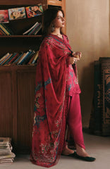 M Basics Agla Station by Maria B Unstitched Printed Khaddar 3 Piece Suit - MBSCKHDW-8B- Winter Collection