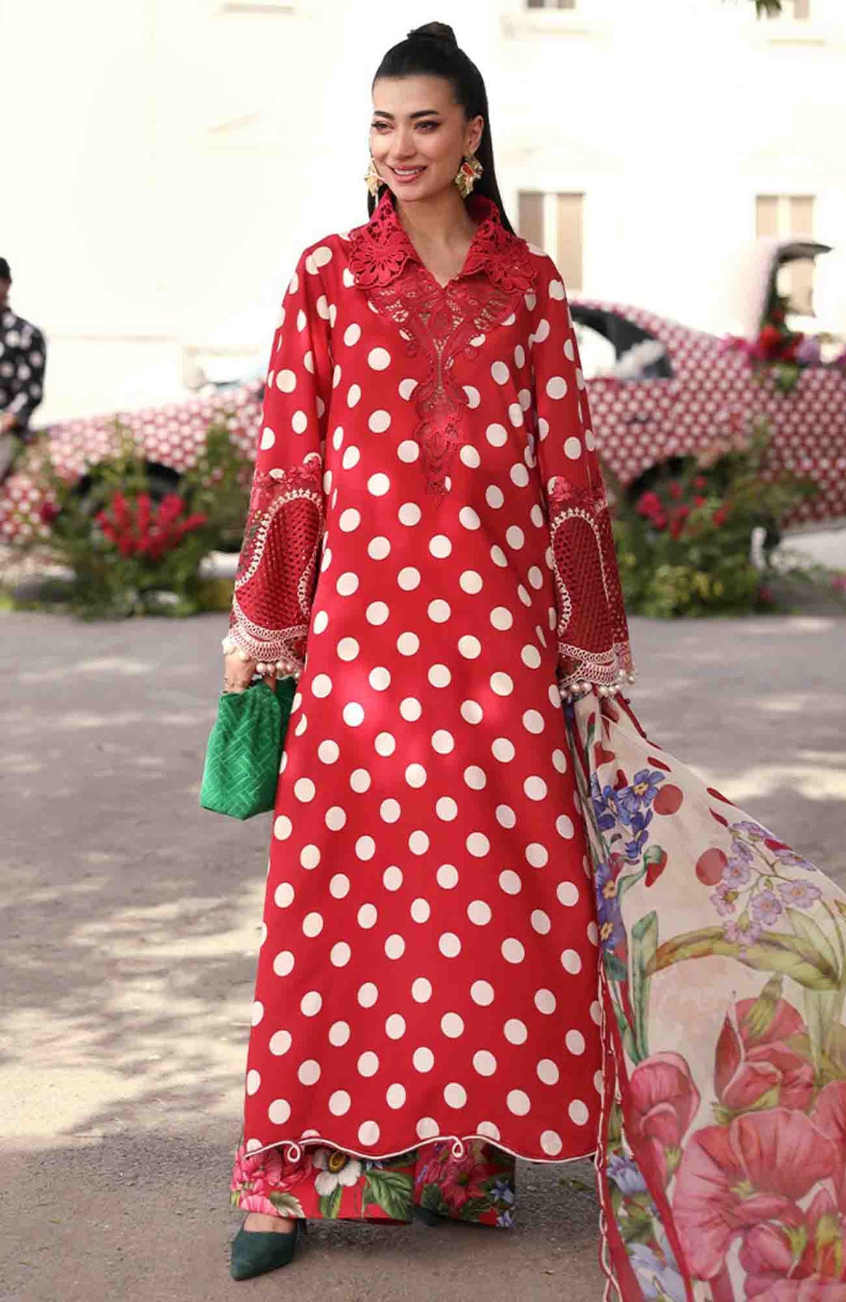 M Prints Eid II- By Maria B Unstitched Lawn Prints 3 Piece Suit  - MBMPEIDII-8B- Summer Collection