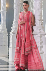 Luxury Lawn By Sobia Nazir Unstitched Lawn Embriodered 3 Piece Suit - SNLEL-8B- Summer Collection