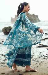 Nureh Gardenia Unstitched Lawn Embroidered 3 Piece Suit - NRGRDL2-08- Summer Collection