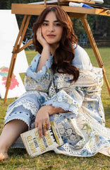 Luxury By Elaf Unstitched Lawn Embroidered 3 Piece Suit - ELFLXL-3B- Paradise - Summer Collection