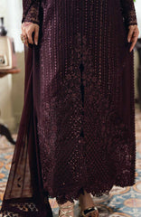 Eid Ensembles By Azure Unstitched Lawn Embroidered 3 Piece Suit - AZRESL138- Nector Rouge - Summer Collection