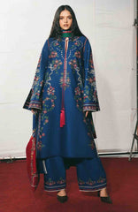 Jugnu by Hussain Rehar Unstitched Lawn Embroidered 3 Piece Suits- -JUGELXL-08- Peroz- Summer Collection