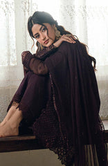 Eid Ensembles By Azure Unstitched Lawn Embroidered 3 Piece Suit - AZRESL138- Nector Rouge - Summer Collection