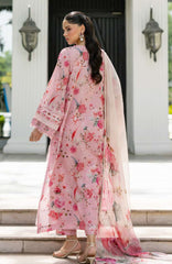 Signature Vol- II By Elaf Unstitched Lawn Embroidered 3 Piece Suit - ELFSGNV2-4B- Mira - Summer Collection