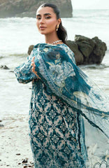 Nureh Gardenia Unstitched Lawn Embroidered 3 Piece Suit - NRGRDL2-08- Summer Collection