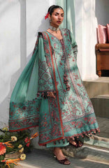 Kala Bagh By Hussain Rehar Unstitched Luxury Lawn Embroidered 3 Piece Suit - HRKBLXL-08- Verdant- Summer Collection