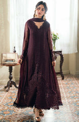 Eid Ensembles By Azure Unstitched Lawn Embroidered 3 Piece Suit - AZRESL138- Nector Rouge - Summer Collection