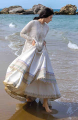 Siraa Lawn by Sadaf Fawad Khan Embroidered Suit Unstitched 3 Piece - SFKSILXL08- Noor- Summer Collection