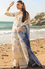 Summer Dream By Manara Unstitched Lawn Embroidered 3 Piece Suit - MNMSDRL-08- Amalfi-Summer Collection