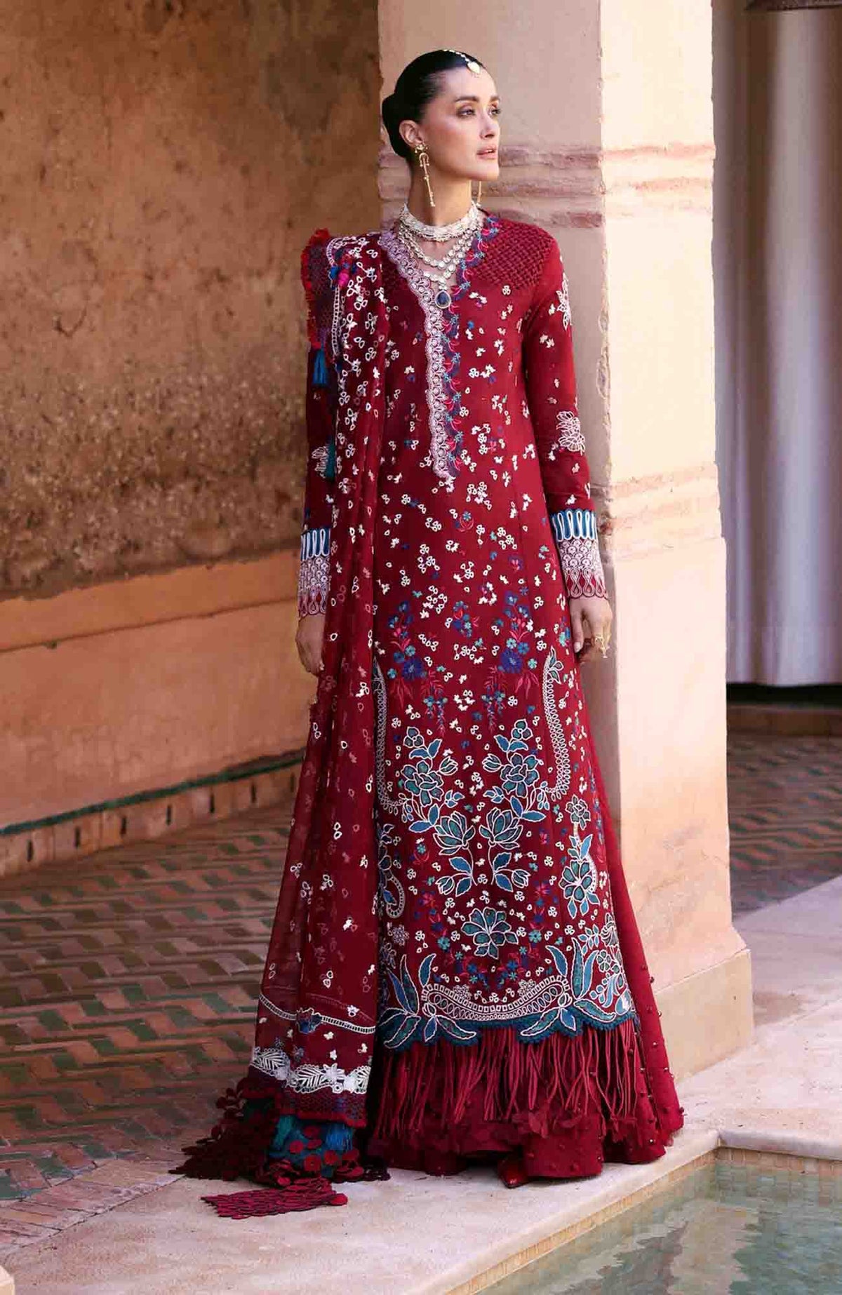 Reine Luxury By Republic Unstitched Lawn Embroidered 3 Piece Suits- RPRLXL-7A- Eden - Summer Collection