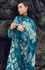 Nureh Gardenia Unstitched Lawn Embroidered 3 Piece Suit - NRGRDL2-08- Summer Collection