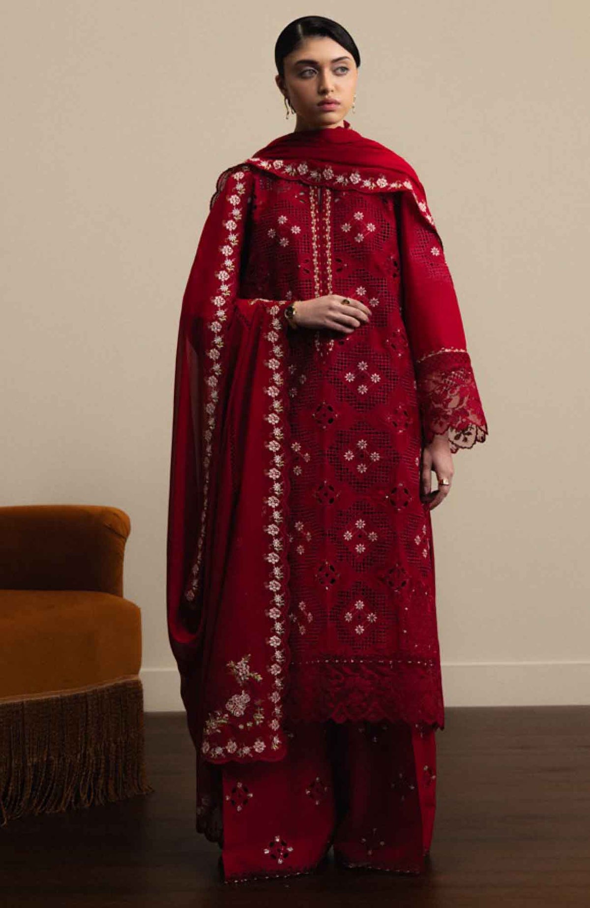 Satori By Zara Shahjahan Unstitched Lawn Embroidered 3 Piece Suit  - ZSSTL-8 -AKARI- Summer Collection