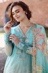 Solace Ombre Chikankari By Mushq Unstitched Lawn Embroidered 3 Piece Suit - MQHMSOCK- Whispered Lawn- Summer Collection