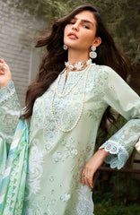 A Moi - Held By Love By Mushq Unstitched Luxury Lawn Embroidered 3 Piece Suit - MQHMAM-08- Love Escape -  Summer Collection