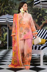 Luxury Printed Lawn By Regalia Unstitched  Lawn Printed 3 Piece Suit  - RGLASIBPRT-09- Rost Ride- Summer Collection