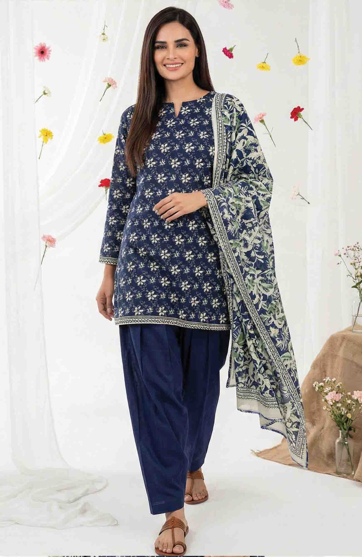 Salina Digital by Regalia Textile Unstitched Lawn Printed 3 Piece Suit  - SLDGRTPL-08- Summer Collection