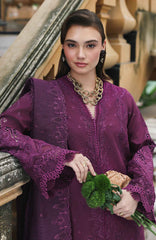 Qline by Qalamkar  Unstitched Lawn Embroidered 3 Piece Suit - QLMQDL-8- Liora -  Summer Collection