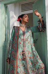Kala Bagh By Hussain Rehar Unstitched Luxury Lawn Embroidered 3 Piece Suit - HRKBLXL-08- Verdant- Summer Collection