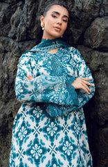 Nureh Gardenia Unstitched Lawn Embroidered 3 Piece Suit - NRGRDL2-08- Summer Collection