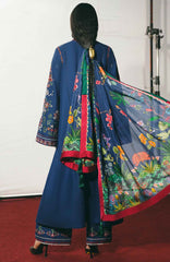 Jugnu by Hussain Rehar Unstitched Lawn Embroidered 3 Piece Suits- -JUGELXL-08- Peroz- Summer Collection