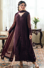 Eid Ensembles By Azure Unstitched Lawn Embroidered 3 Piece Suit - AZRESL138- Nector Rouge - Summer Collection