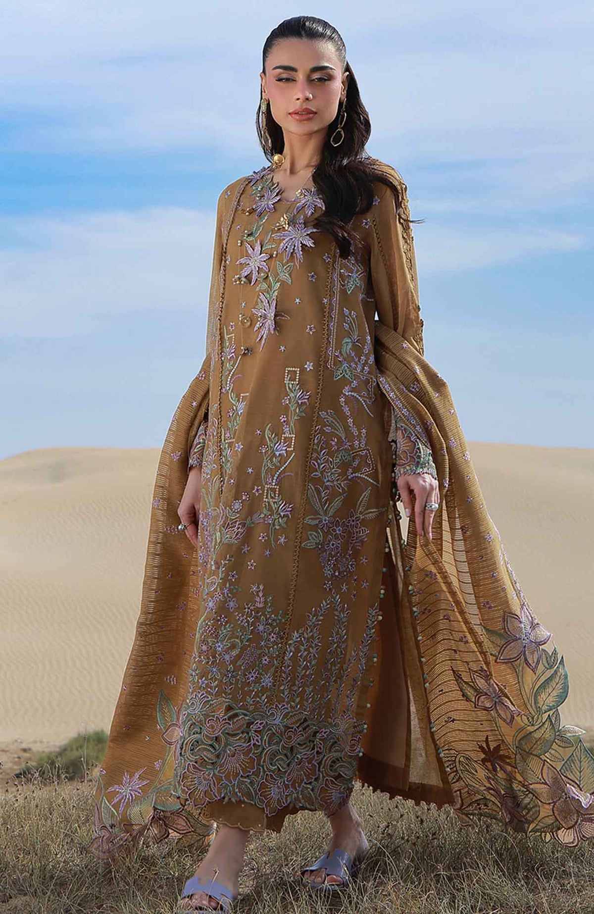 Premium by Rang Rasiya  Unstitched  Lawn Embroidered 3 Piece Suit - RRPRML-09 - Minaal Summer Collection