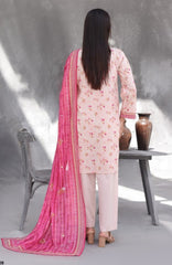 Maya Cambric Vol 1  BY Aizal Ready to wear Printed 3 Piece Suit -AZLV1MYA -03- Blush Pink Floral -  Winter Collection
