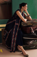 M Basics Agla Station by Maria B Unstitched Printed Khaddar 3 Piece Suit - MBSCKHDW-9A- Winter Collection