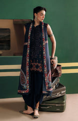 M Basics Agla Station by Maria B Unstitched Printed Khaddar 3 Piece Suit - MBSCKHDW-9A- Winter Collection