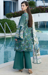 Santorini by Elaf Unstitched Lawn Printed 3 Piece Unstitched Suit - ELFSAN9A- Peacock- Summer Collection