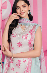 Mbasic by Maria B Unstitched Lawn Embroidered 3 Piece Suit - MBSCL-9A -  Summer Collection