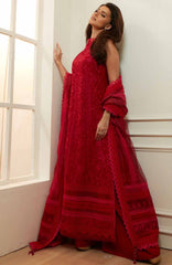 Luxury Lawn By Sobia Nazir Unstitched Lawn Embriodered 3 Piece Suit - SNLEL-9B- Summer Collection