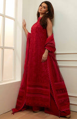 Luxury Lawn By Sobia Nazir Unstitched Lawn Embriodered 3 Piece Suit - SNLEL-9B- Summer Collection