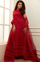 Luxury Lawn By Sobia Nazir Unstitched Lawn Embriodered 3 Piece Suit - SNLEL-9B- Summer Collection