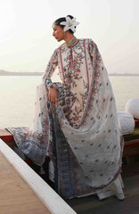 Kala Bagh By Hussain Rehar Unstitched Luxury Lawn Embroidered 3 Piece Suit - HRKBLXL-09- Yuki- Summer Collection
