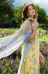 The Secret Garden - Hemline By Mushq Unstitched Lawn  Embroidered 3 Piece Suit MQHMSGL - 012 - Sunlit Meadow -  Summer Collection