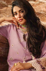 Summer Dream By Manara Unstitched Lawn Embroidered 3 Piece Suit - MNMSDRL-09- Lavander Dreams-Summer Collection