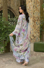 Signature Vol- II By Elaf Unstitched Lawn Embroidered 3 Piece Suit - ELFSGNV2-5A- Ariana - Summer Collection
