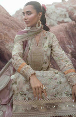 Nureh Gardenia Unstitched Lawn Embroidered 3 Piece Suit - NRGRDL2-09- Summer Collection