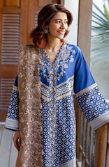 Astoria By Mushq Unstitched  Festive Lawn Embroidered 3 Piece Suit - MQHMAFL-02-Zenith-Summer Collection