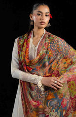 Zan By Hussain Rehar Unstitched Lawn Embroidered 3 Piece Suit -HRZANLXL-04- Sefi- Summer Collection