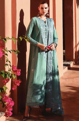 Nuvera Hemline By Mushq Unstitched Raw Silk Embroidered 3 Piece Suit MQHMNVF9-Sybil- Festive Collection