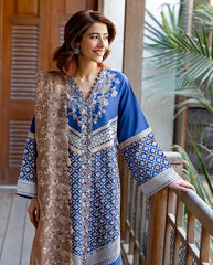 Astoria By Mushq Unstitched  Festive Lawn Embroidered 3 Piece Suit - MQHMAFL-02-Zenith-Summer Collection