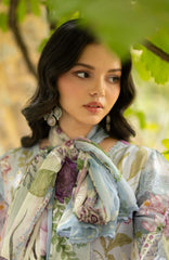 Signature Vol- II By Elaf Unstitched Lawn Embroidered 3 Piece Suit - ELFSGNV2-5A- Ariana - Summer Collection