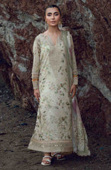 Nureh Gardenia Unstitched Lawn Embroidered 3 Piece Suit - NRGRDL2-09- Summer Collection
